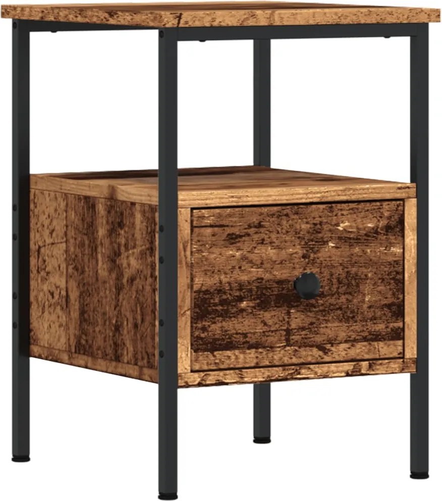 vidaXL Noptieră, lemn vechi, 34x36x50 cm, lemn prelucrat