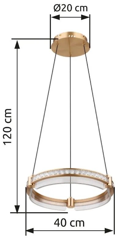 Lustra LED suspendata design circular cu telecomanda BLONDIE