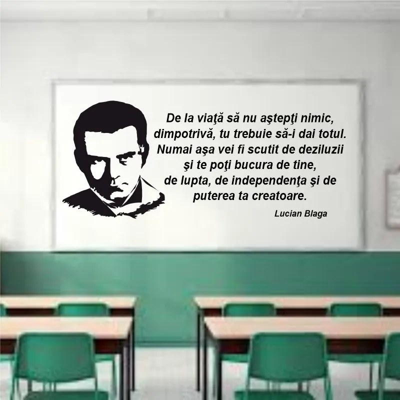 Sticker perete citat Lucian Blaga