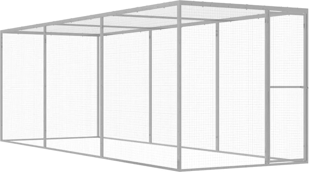 vidaXL Cușcă pentru pisici, 4,5 x 1,5 x 1,5 m, oțel galvanizat