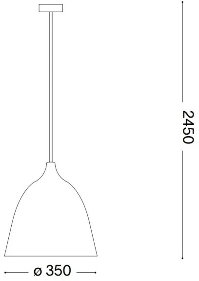 Lustră pe cablu Ideal Lux HAUNT 1xE27/60W/230V d. 35 cm bej