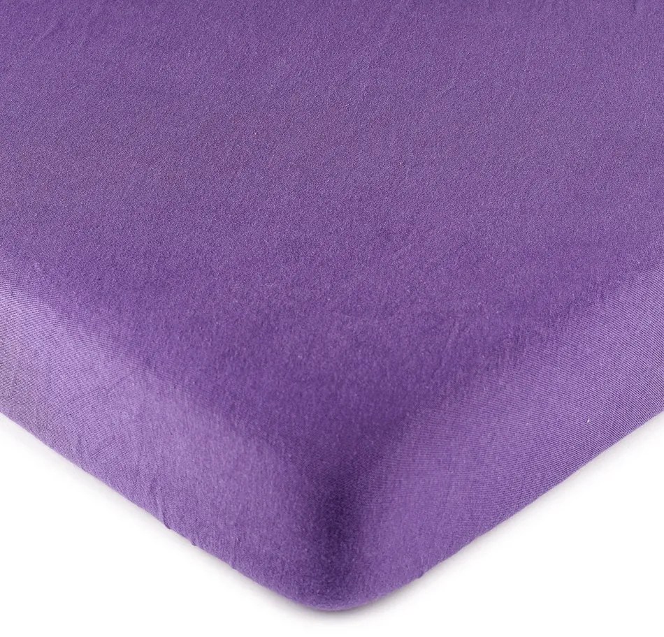 Cearşaf de pat 4Home jersey, violet, 180 x 200 cm