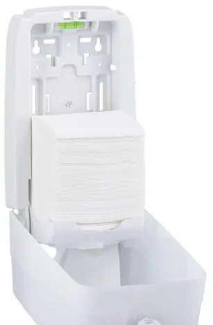 Dozator pentru hartie igienica pliata Merida Hygiene Control, alb