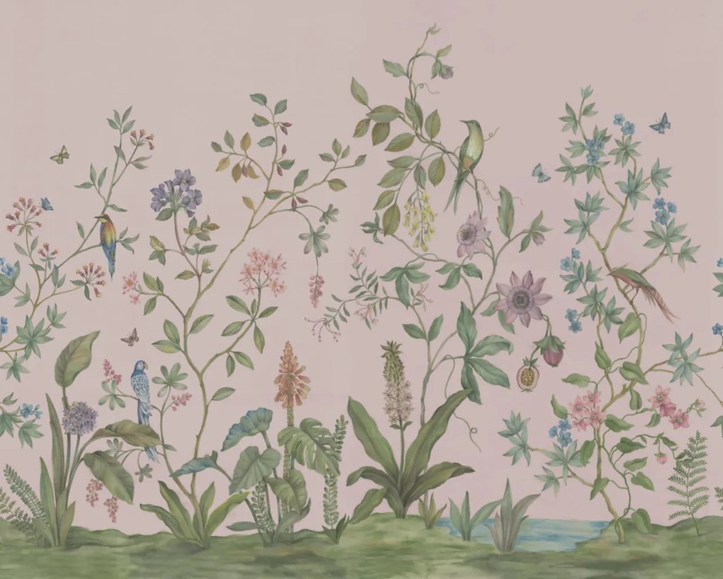 Fototapet, Chinoiserie, Pink, Rebel Walls