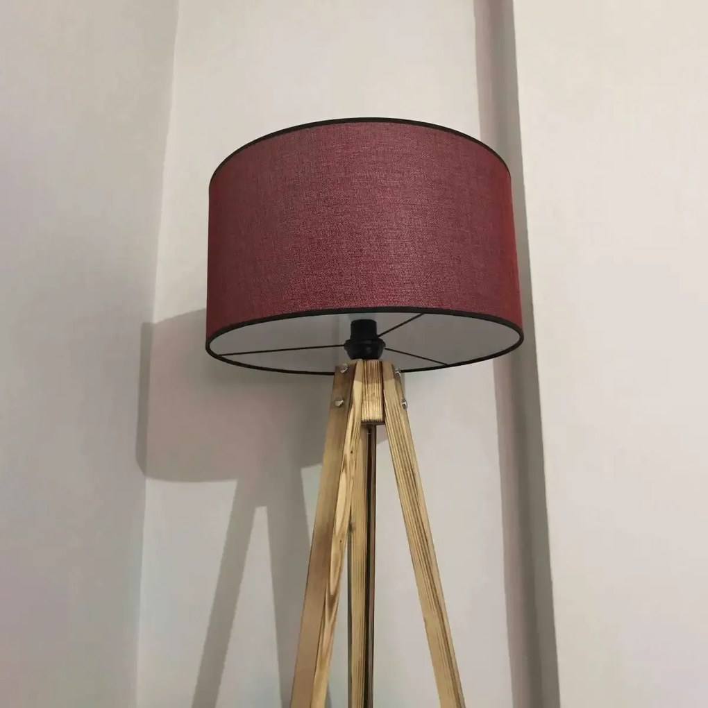 Lampadar cu masuta metal-,nuc-rosu, Homs, 153 cm,40010