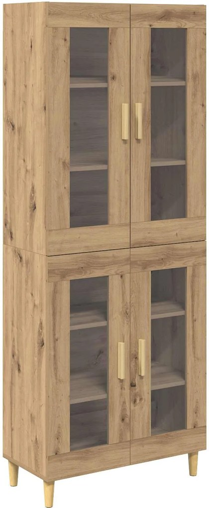 vidaXL Bufet Stejar Artizanal 69,5 x 34 x 180 cm Lemn compozit