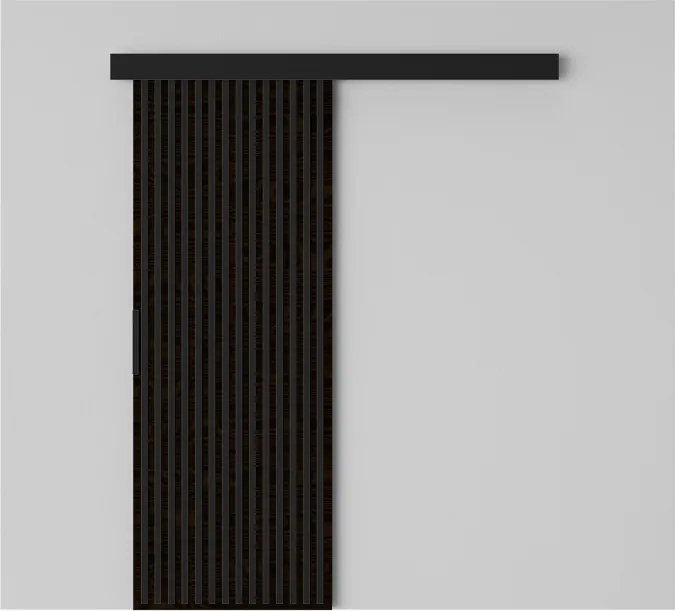 Ușă glisantă Perion – 76x1.6x205 cm – Wenge / Negru