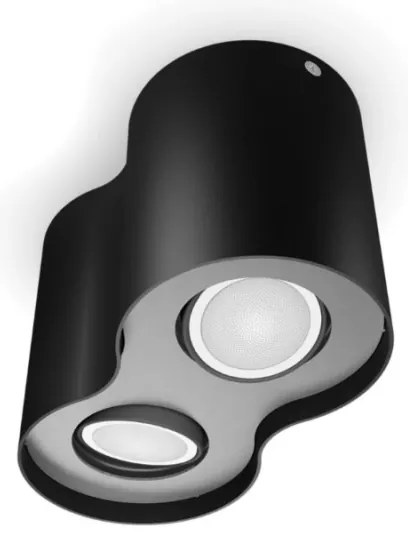 Spot LED dimabil Philips Hue PILLAR 2xGU10/4,2W/230V negru + telecomandă