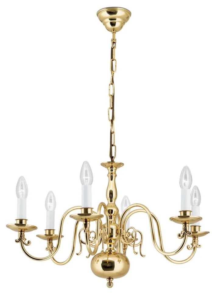 Candelabru 6 brate design clasic FLAMISCH, alama lucioasa