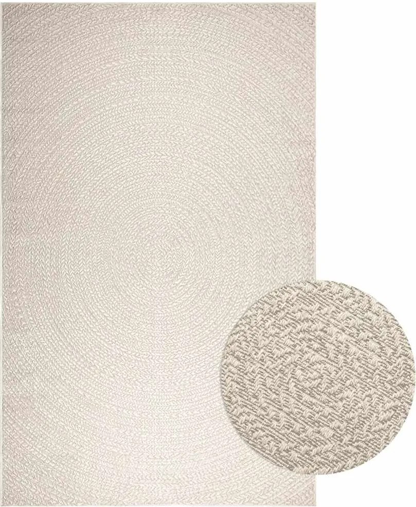 vidaXL Covor „ZIZUR” crem aspect iută pentru interior și exterior