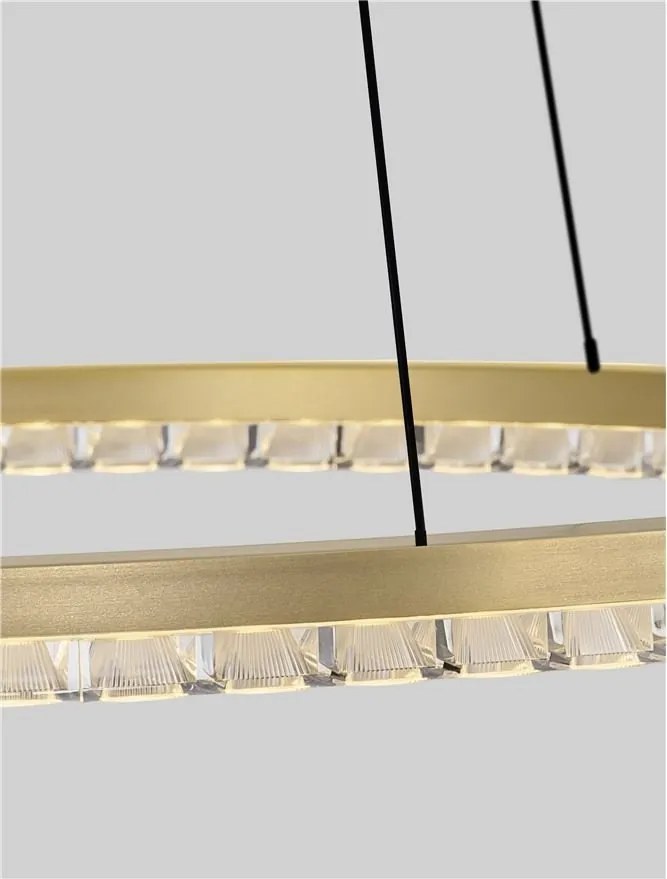 Lustra circulara aluminiu auriu GREAMY D-65cm