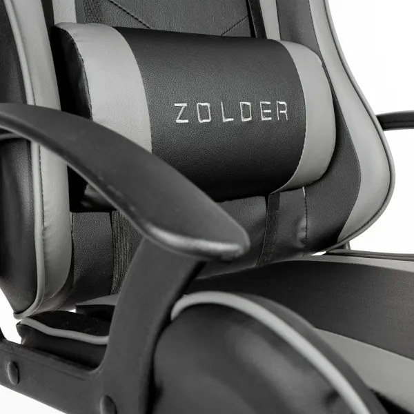 Scaun pentru jocuri video VARR Zolder negru/gri