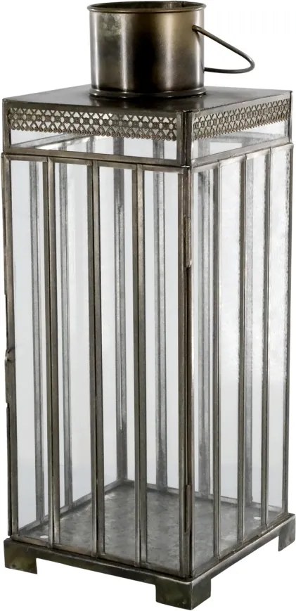 Felinar auriu, din metal, H33 cm, Antique