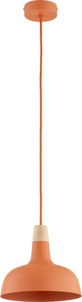 Candelabru suspendat pe cablu RODOS, 1xE27/15W/230V, portocaliu
