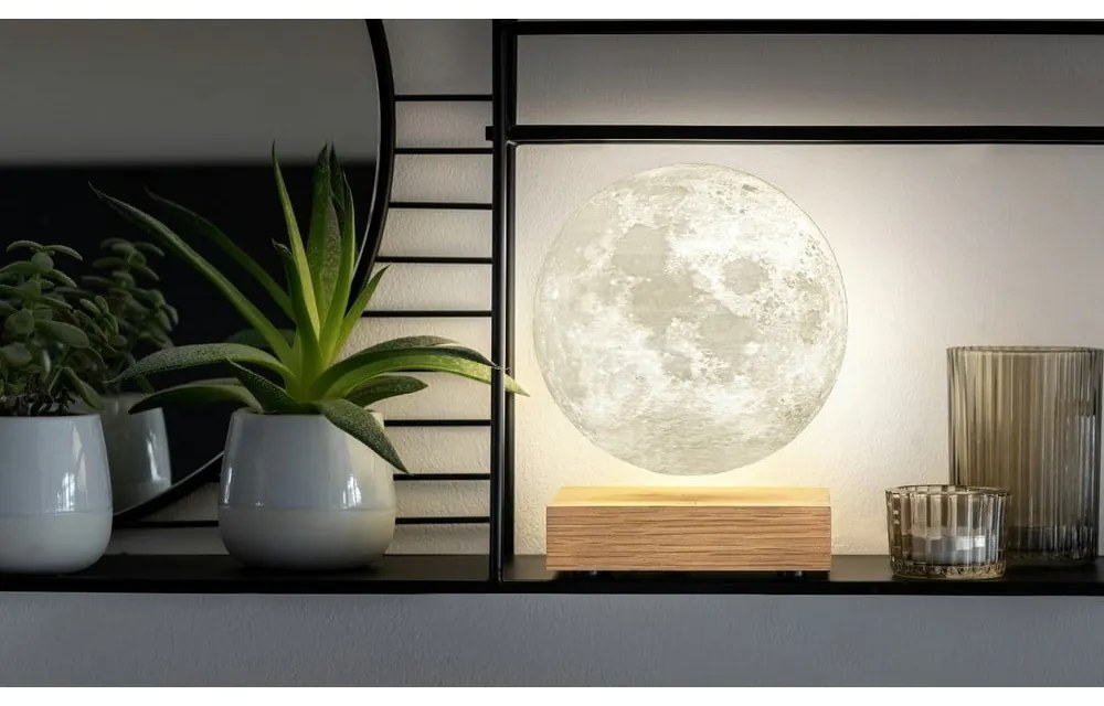 Veioză în culoare naturală LED (înălțime 14 cm) Moon – Gingko