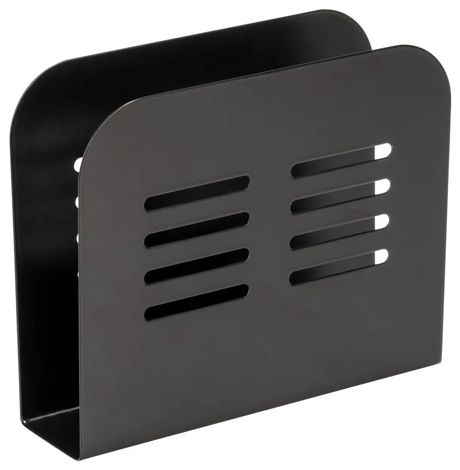 Suport pentru șervețele Wenko Black Outdoor Kitchen Baco, negru