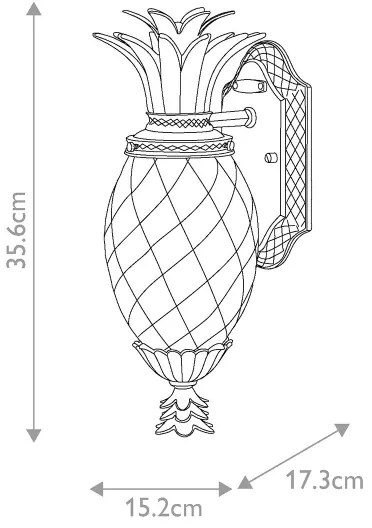 Corp de iluminat de exterior Hinkley HK-PLANTATION-S-BU PLANTATION 1xE27/40W/230V IP44 bronz