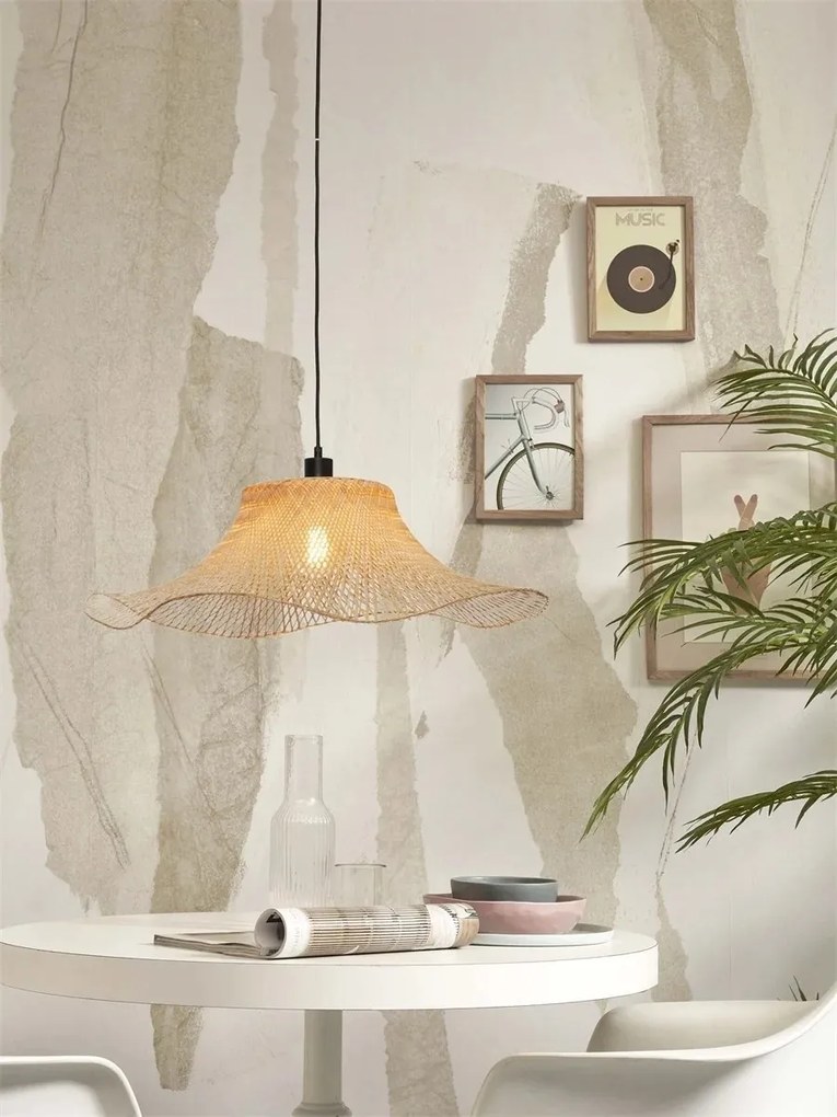 Lustra suspendata din bambus Ibiza L 65cm, natur