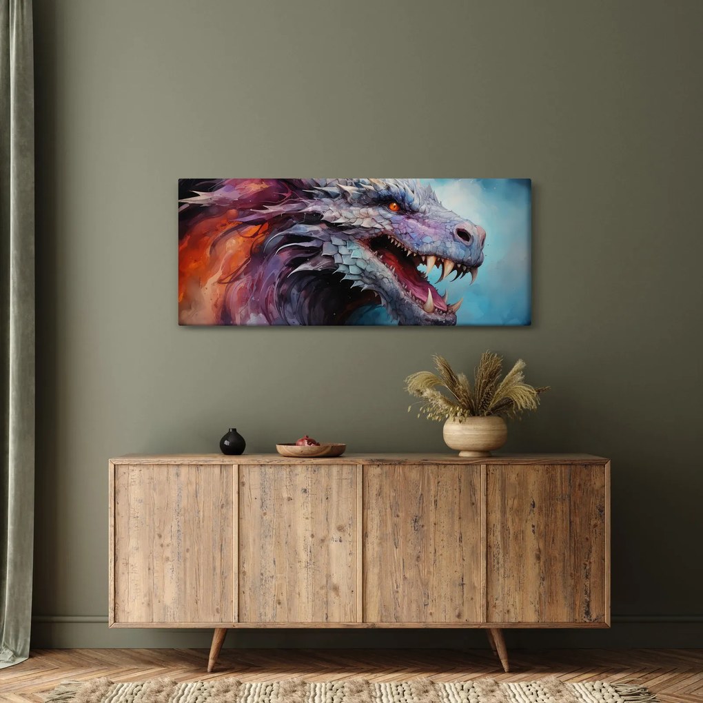 Tablou - Ilustrație a unui dragon (120x50 cm)