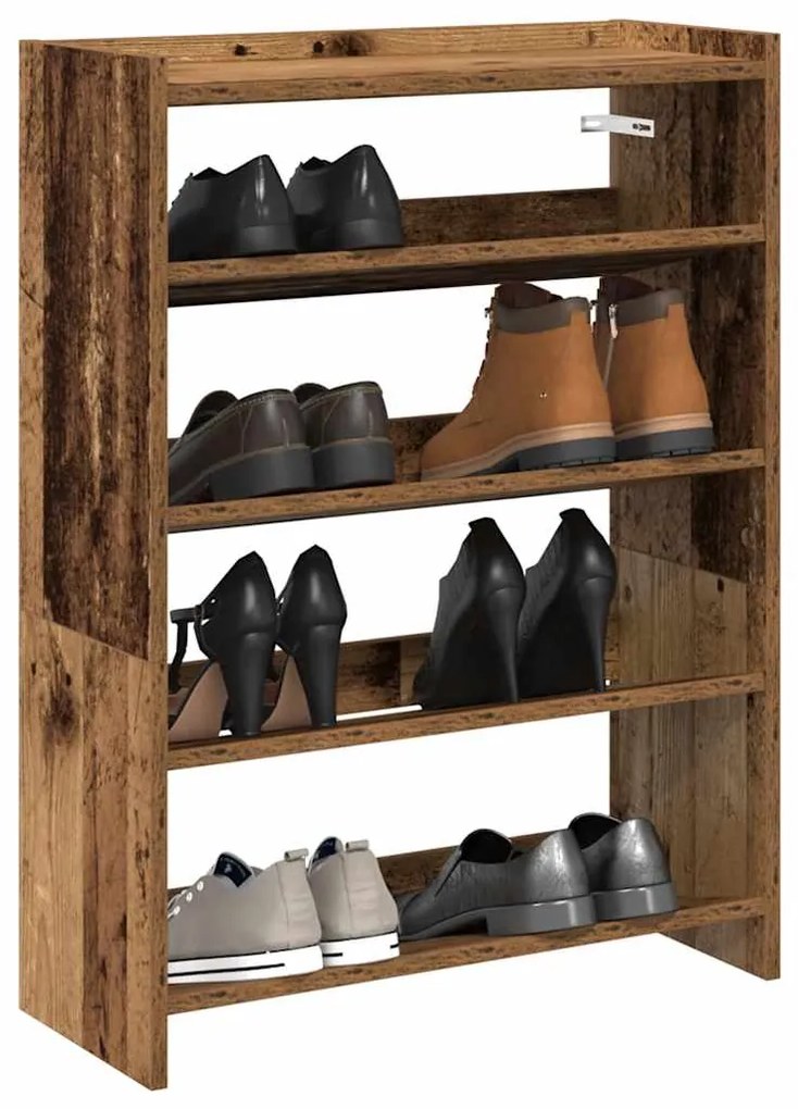 vidaXL Pantofar, Lemn vechi, 60x25x81 cm, lemn compozit