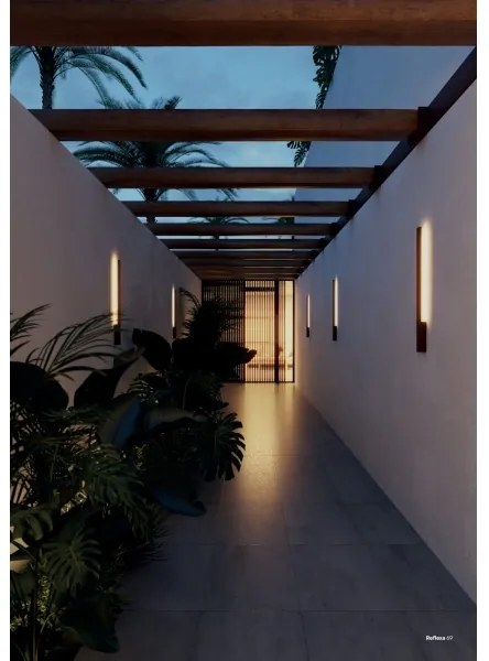 Redo 90872 - Aplică de perete pentru exterior REFLEXA LED/6W/230V IP54, neagră