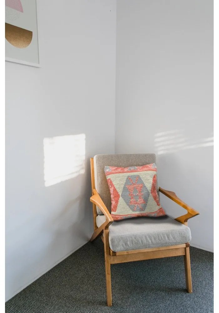 Pernă pentru exterior din plastic reciclat Green Decore Terracotta, 45 x 45 cm