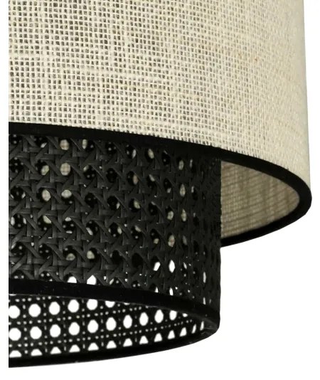 Lustră aplicată RATTAN Duolla YUTE 1xE27/15W/230V d. 45 cm crem/negru