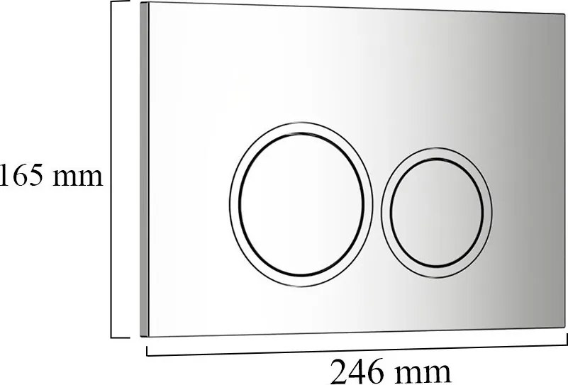 Clapă de acționare pentru toaletă cromată Roya 082