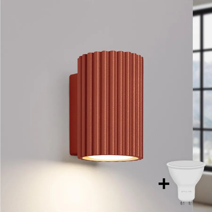 BRILAGI - Aplică de perete LED CRESTO 1xGU10/10W/230V 10 cm portocalie