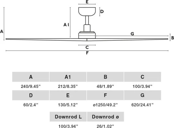 Ventilator de tavan FARO 34280 KLIM M maro/alb d. 125 cm + telecomandă