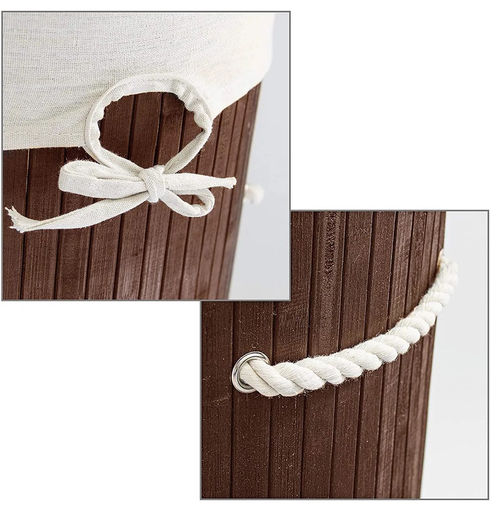 Cos rufe rotund 70 l Bambus Maro