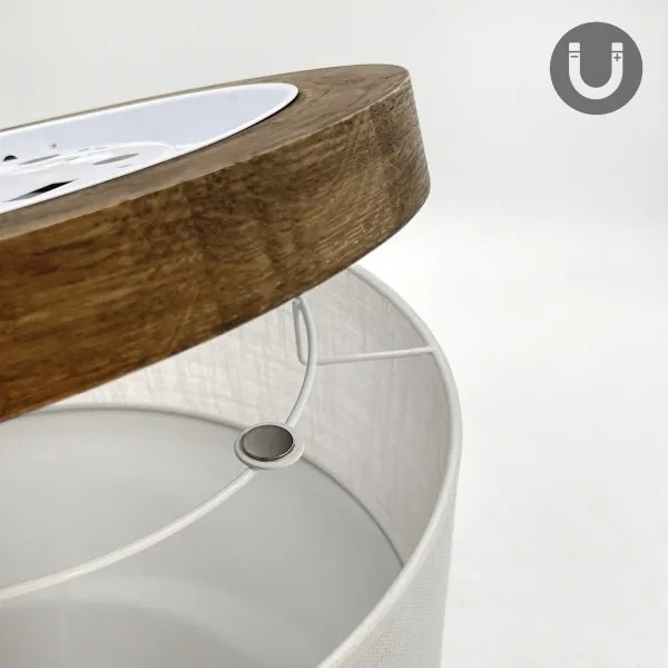 Plafonieră Brilagi BELLADONNA 1xE27/15W/230V d. 30 cm alb/stejar nuc