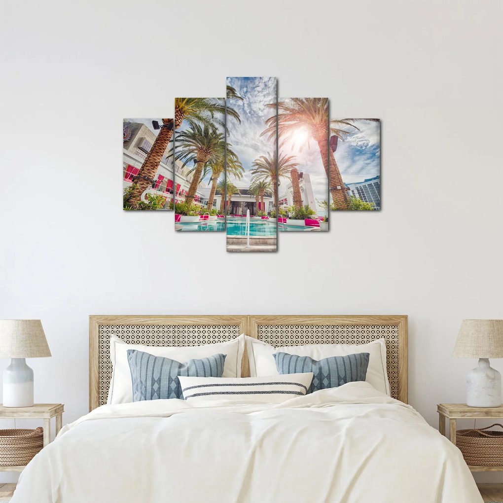Tablou - palmier cu bazin (150x105 cm)