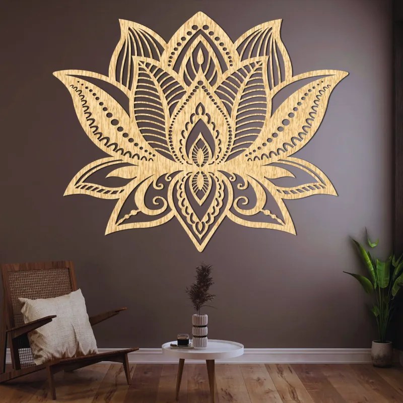 SENTOP | Pictură pe lemn Floare de lotus | CORLUCIS