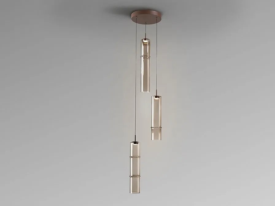 Lustra cu 3 pendule suspendate LED Canas