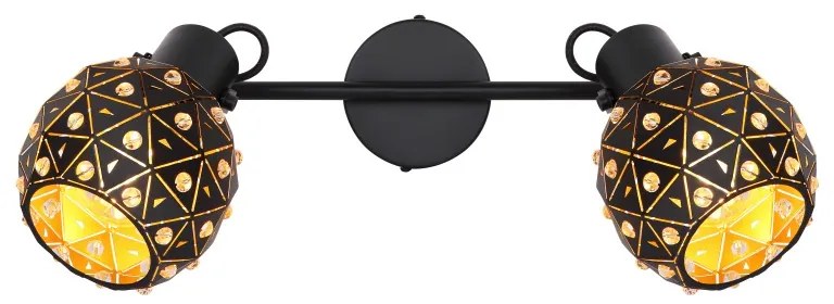 Spot Jodie 54029-2, 2xE14, negru, IP20, Globo Lighting