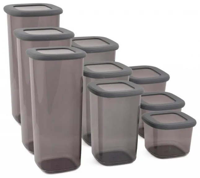 Set de Cutii pentru Depozitare, 9 Piese, Culoare Antracit, 964FRM1108