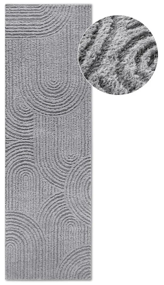 Covor tip traversă gri 80x240 cm Chappe Light Grey – Elle Decoration