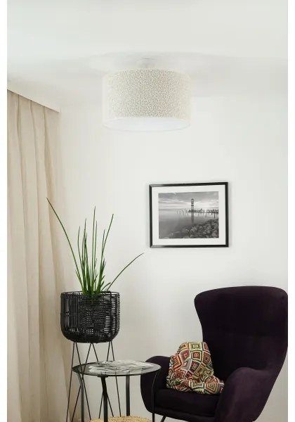 Lustră aplicată Brilagi BOUCLE ROLLER 1xE27/15W/230V d. 45 cm crem