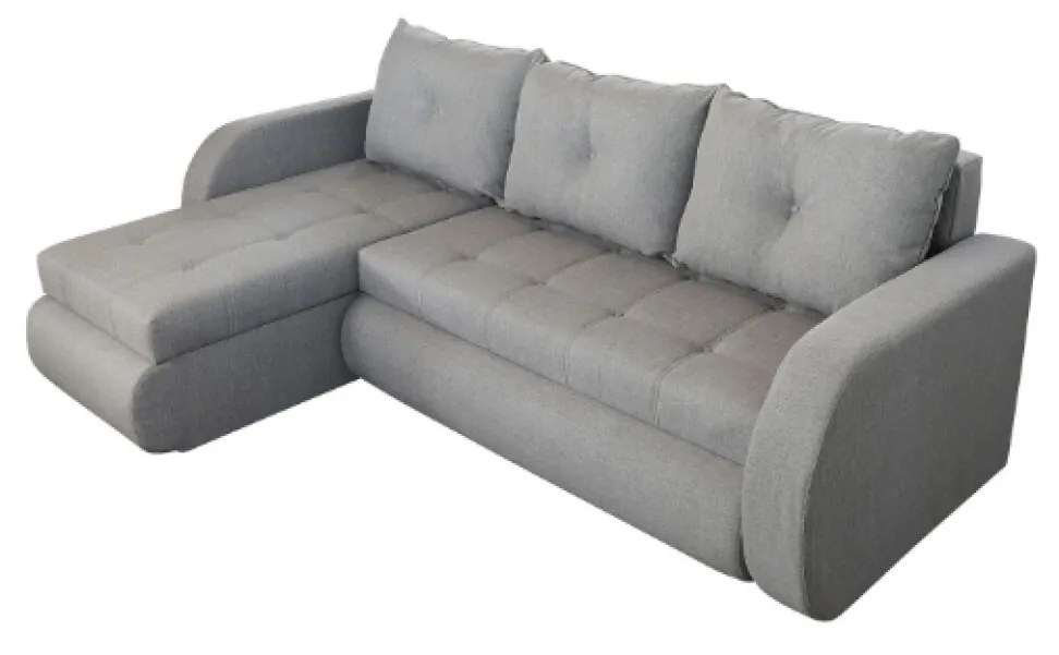 Coltar extensibil reversibil Siena Lux Grey 243x141x81 cm cu lada de depozitare