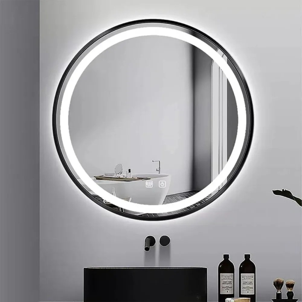 Oglinda led, Rotunda, 70cm, Esn10.1, lumina calda -rece