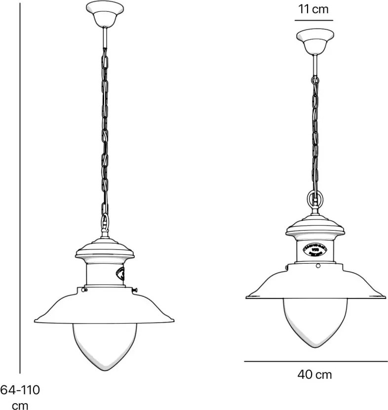 Lustra stil nautic din alama si sticla Al Mare