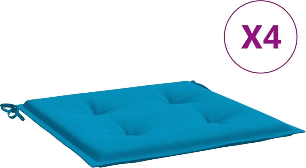 vidaXL Perne scaune grădină 4 buc. albastru 50x50x4 cm țesătură Oxford