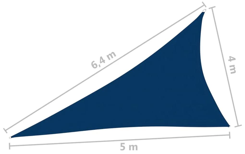 Parasolar, albastru, 4x5x6,4 m, tesatura oxford, triunghiular Albastru, 4 x 5 x 6.4 m