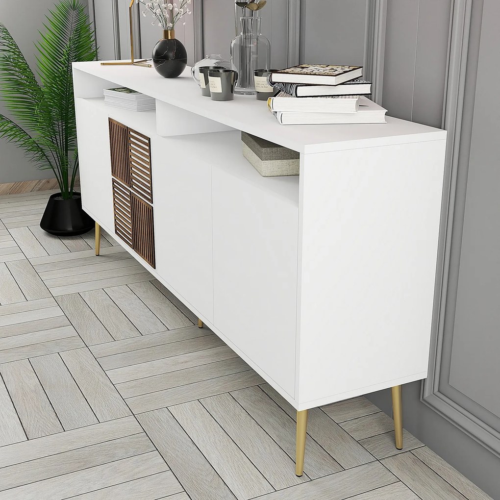 Dulap Milhouse (Alb + Auriu). 1088855