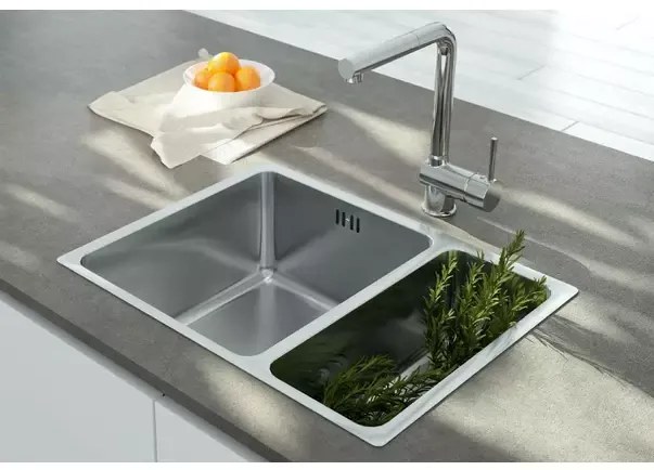Chiuveta Deante Egeria inox satinat 2 cuve 58x44 cm