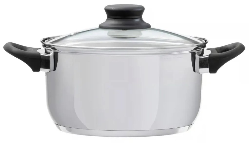 Oala inox cu capac 22cm, 4.7L, Lima