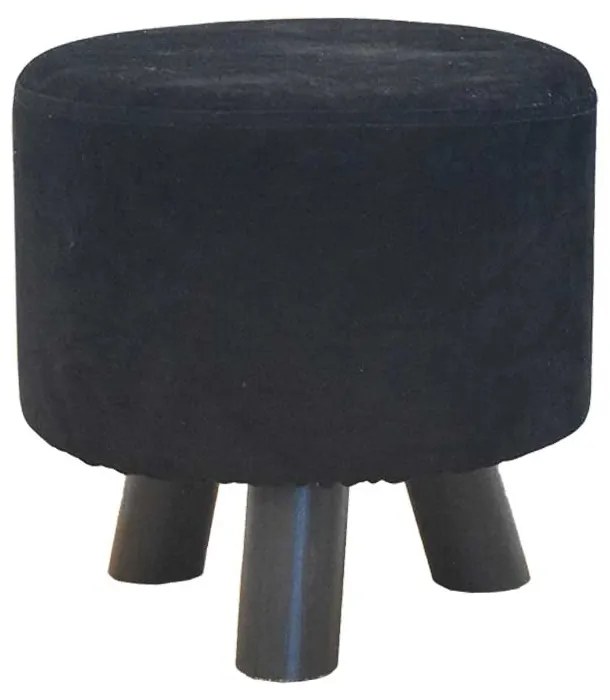 TABURET CU 3 PICIOARE,28X28X27 CM,DEHUSABIL,CATIFEA NEAGRA