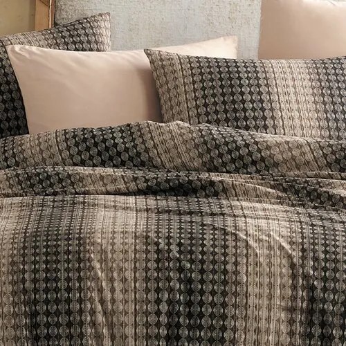 Bedtex Lenjerie de pat din bumbac Oberon maro ,140 x 200 cm, 70 x 90 cm