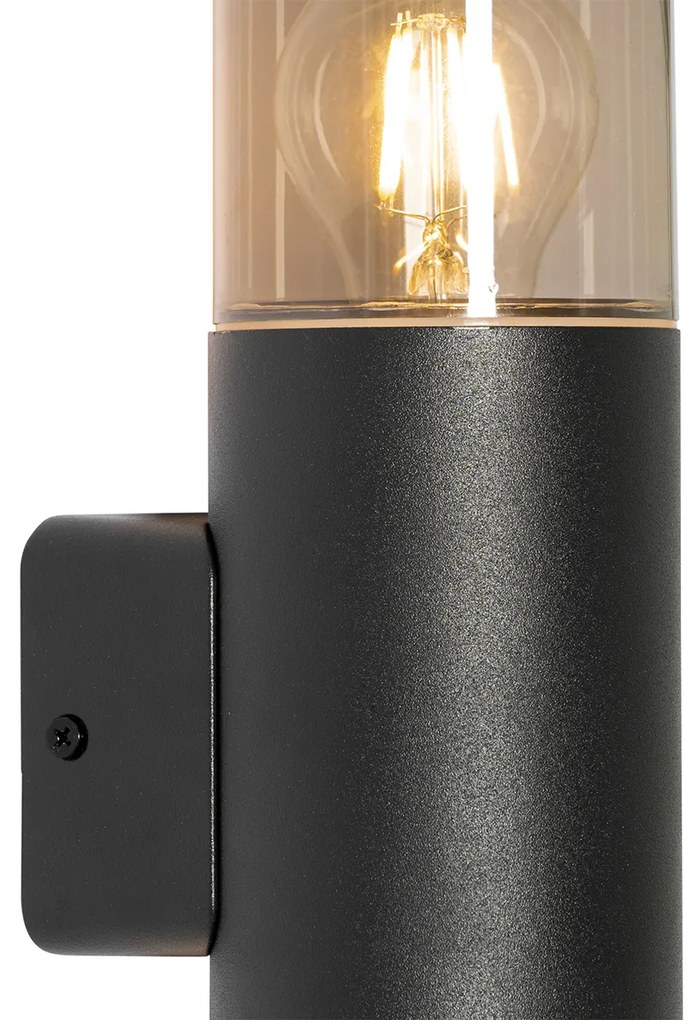 Lampa de perete exterioara moderna neagra cu 2 lumini IP44 - Odense